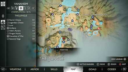 GoW Ragnarok - Map View