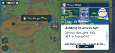 Pokemon Scarlet and Violet (SV) - Challenge the Cascarrafa Gym Leader