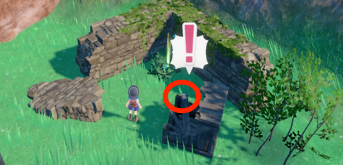 Pokemon SV - interacting with Gimmighoul