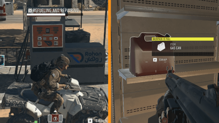 Refuel and Repair Vehicles and Extract Gas Cans