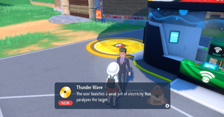 Pokemon Scarlet and Violet SV - TM082 - Thunder Wave TM Overworld Location