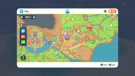 Pokemon Scarlet and Violet SV - South Proviince Area Three Moon Stone Map 2