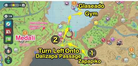 Dalizapa Passage to Glaseado Map Pokemon Scarlet and Violet