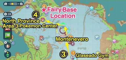 Fairy Base Location Map Pokemon Scarlet and Violet