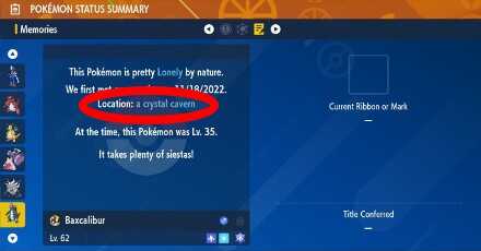 Baxcalibur Caught in a Tera Raid - Pokemon Scarlet and Violet (SV)