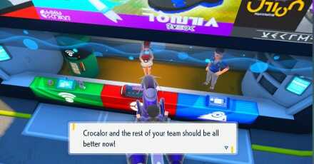 At the Pokemon Center - Pokemon Scarlet and Violet (SV)