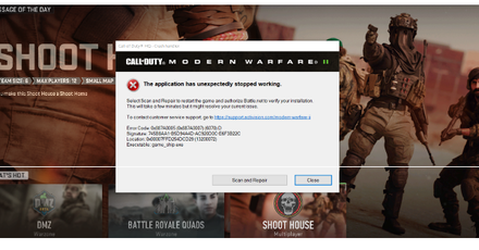 Error Code - Modern Warfare 2