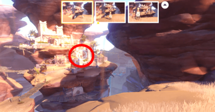 Genshin - Witness in the Sand Guide 1 - Angle must span 1 photo taking point