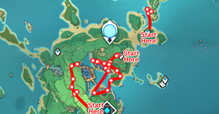 Genshin - Naku Weed Farming Route Kannazuka