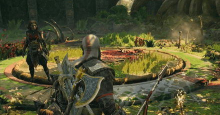 God of War Ragnarok - Jump down into the hole