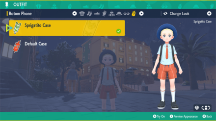 Pokemon Scarlet and Violet SV - Change Phone Cases in the Outfit Menu