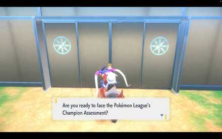 Enter the Pokemon league to Fight the Elite Four