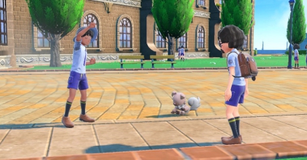 In front of Uva Academy - Pokemon Scarlet and Violet (SV)