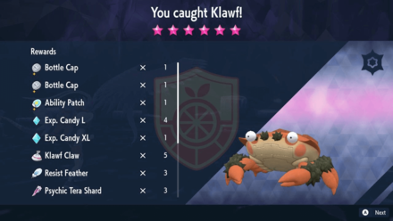 Pokemon Scarlet and Violet (SV) - 6-Star Tera Raid Rewards