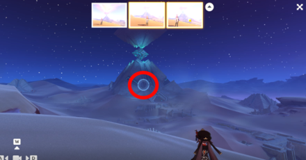 Genshin - How to Angle to Span Photo-Taking Point Day 7 - Land of Upper Setekh, Sumeru