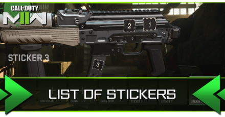 Warzone 2 - List of Stickers Banner