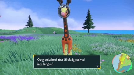 Pokemon Scarlet and Violet SV - Girafarig Evolution
