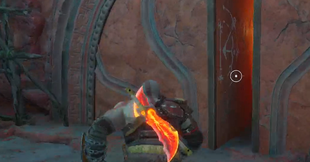 God of War Ragnarok - Squeeze through a gap in the wall and climb down in to the depths of the cavern
