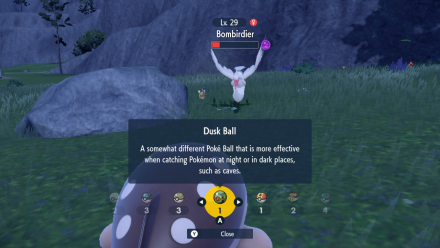 Pokemon Scarlet and Violet SV Dusk Ball.png