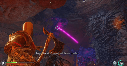 God of War Ragnarok - Throw the axe at the upper Twilight Stone