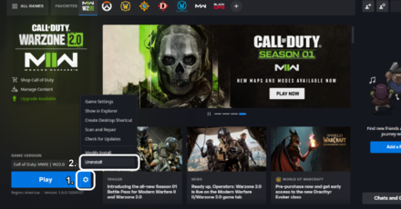 Install/Reinstall Step 1 - Warzone 2.0