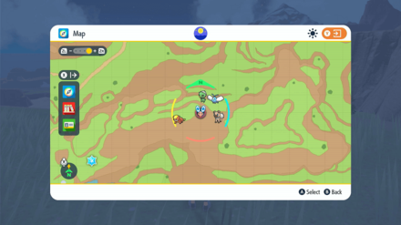 Pokemon Scarlet and Violet (SV) - Dire Hit Location Map Zoomed-In