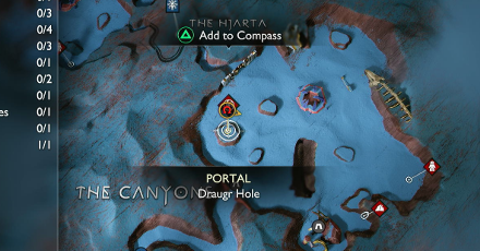 GoW Raganarok - Barrens Map View