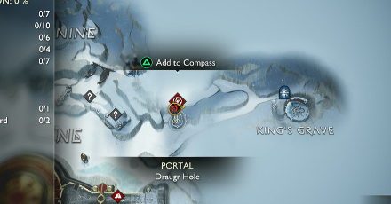 GoW Raganarok - Lake of the Nines Map View