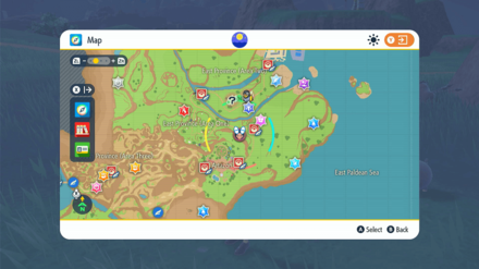 Pokemon Scarlet and Violet (SV) - Tamato Berry Location Map Zoomed-Out