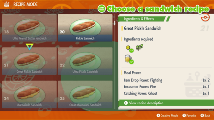 Pokemon Scarlet and Violet SV - Item Drop Power Recipes