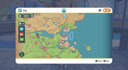 Pokemon Scarlet and Violet SV - Levincia Haunter Trade Woman Location Map View