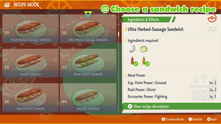 Pokemon Scarlet and Violet SV - Exp. Point Power Recipes