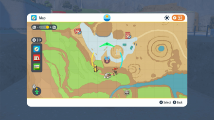Pokemon Scarlet and Violet (SV) - Rocky Helmet Location Map Zoomed-In