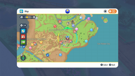 Pokemon Scarlet and Violet (SV) - Quick Claw Location Map Zoomed-Out