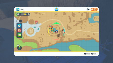 Pokemon Scarlet and Violet (SV) - Max Ether Location Map Zoomed-In