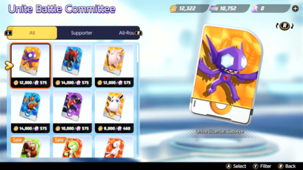 Pokemon UNITE - Sableye Unite License Price.png