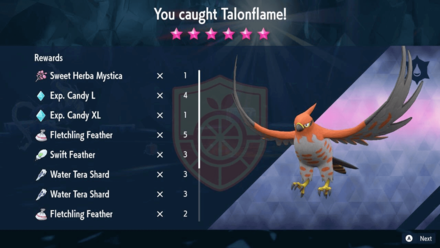 Pokemon Scarlet and Violet - Tera Raid Rewards