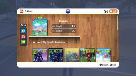 Pokemon SV - opening the Pokedex