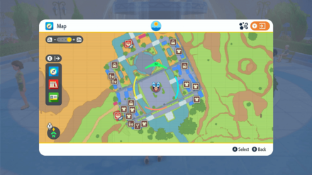 Pokemon Scarlet and Violet (SV) - Muscle Band Location Map Zoomed-In
