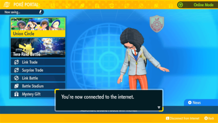 Pokemon Scarlet and Violet SV - Connect to the Internet through Poke Portal
