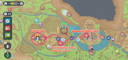 Map to Cortondo (Bug Gym)
