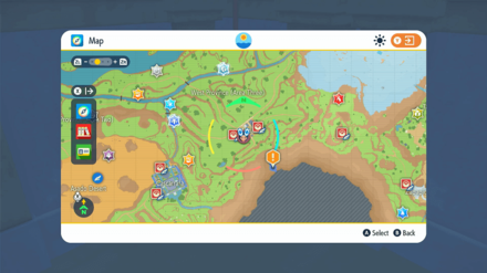 Pokemon Scarlet and Violet (SV) - Leftovers Location Map Zoomed-Out
