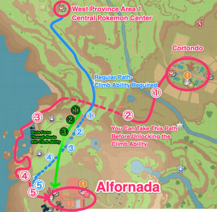 Path to Alfornada (Psychic Gym) Pokemon SV