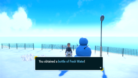 Pokemon Scarlet and Violet (SV) - Fresh Water rewarded for attempting the Powder Snow Course