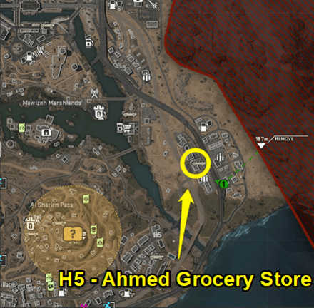 Warzone 2.0  - Ahmed Grocery Store Coordinates