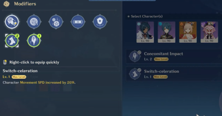 Genshin - Akitsu Kimodameshi Modifiers and Characters