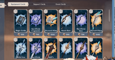 Genshin Impact Card TCG - Equipment Cards