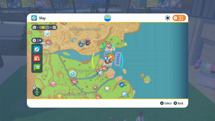 Pokemon Scarlet and Violet (SV) - Wise Glasses Location Map Zoomed-Out