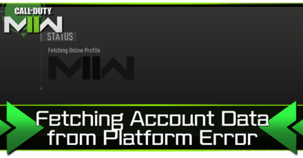 Modern Warfare 2 - Fetching Acount Data from Platform Error