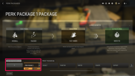 Modern Warfare 2 - How to Equip Custom Perk Packages Step 4